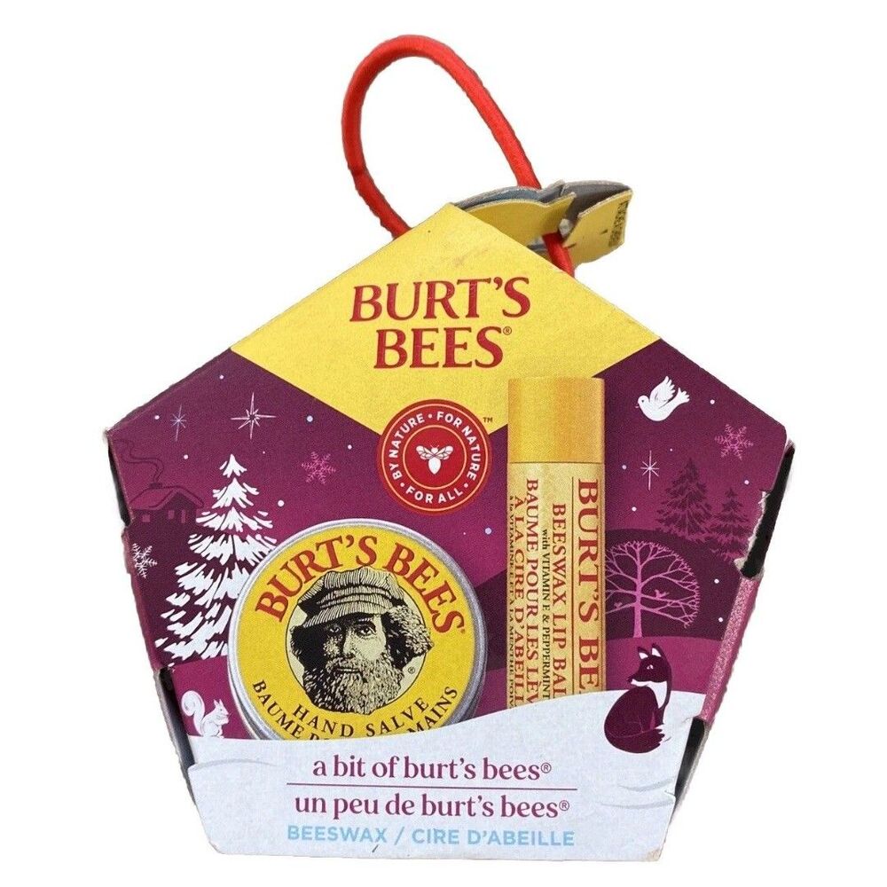 Burt's Bees Lip Balm and Hand Salve Gift Set- A Bit of Burt's Bees & Beeswax New